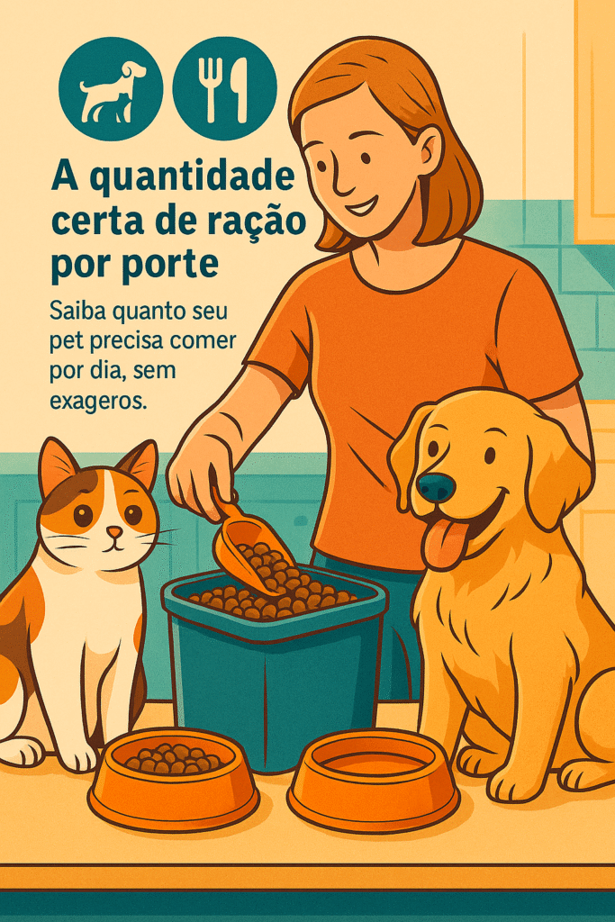 qual e a quantidade certa de ração para seu pet .